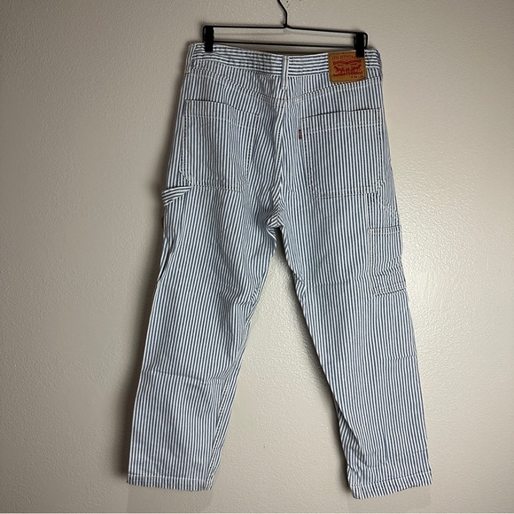 Levis Denim Striped Vintage Pants Size 34X29 - Picture 1 of 14